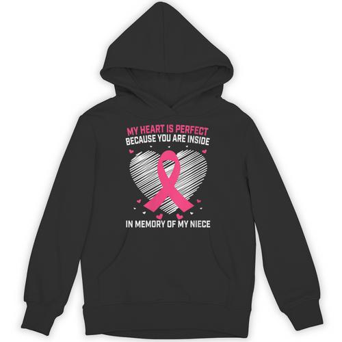 Pink Breast Cancer Awareness Women Men In Memory Of My Niece Unisex Hoodie - Easessy
