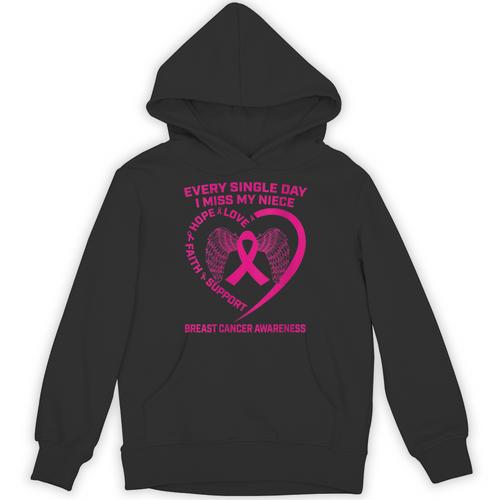 Pink Ribbon In Memory Of My Niece Breast Cancer Awareness Unisex Hoodie - Easessy