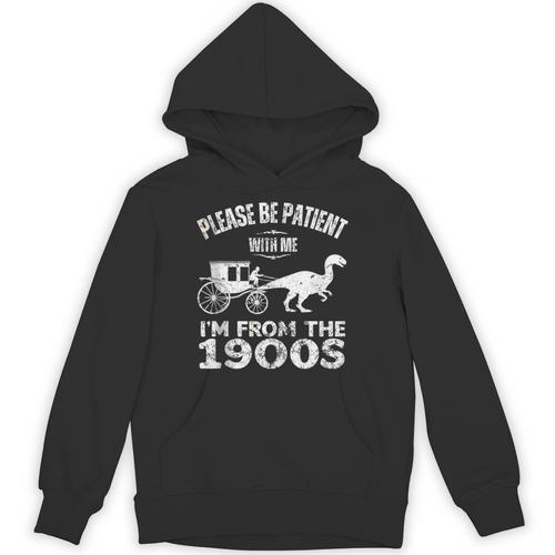 Please Be Patient With Me I'm From The 1900s Dinosaur Unisex Hoodie - Figerry