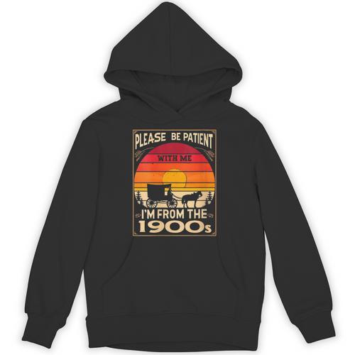 Please Be Patient I'm From The 1900s Sunset Vintage Wagon Unisex Hoodie - Figerry