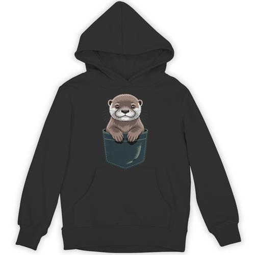 Pocket Otter Lover Introvert Cute Animal Fun Surprise Unisex Hoodie - Raresse