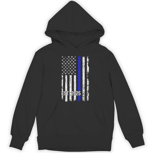 Police Graduation Est 2025 Back Print Police Academy Vintage Unisex Hoodie - Best Gift Smart