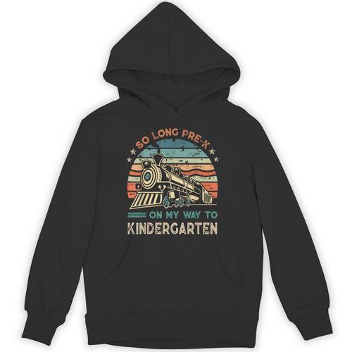 Pre-k Graduation To Kindergarten Retro Vintage Train Kids Unisex Hoodie - Best Gift Smart