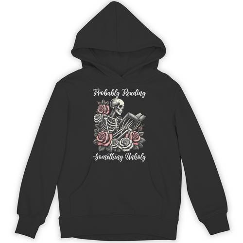 Probably Reading Something Unholy Book Lovers Unisex Hoodie - Bookorys