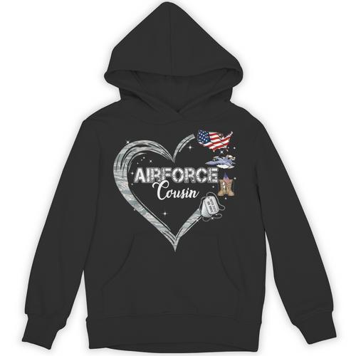 Proud Air Force Cousin Air Force Graduation Cousin USAF Unisex Hoodie - Best Gift Smart