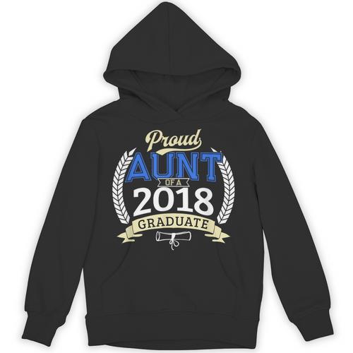 Proud Aunt Of 2018 Graduate Shirt Graduation Grad Unisex Hoodie - Best Gift Smart