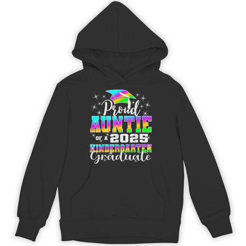 Proud Auntie Of Kindergarten Graduate 2025 Graduation Auntie Unisex Hoodie - Best Gift Smart