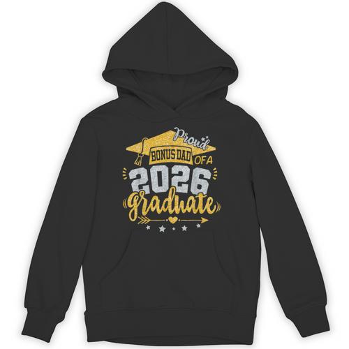 Proud Bonus Dad Of A 2026 Graduate Grad Senior Graduation Unisex Hoodie - Best Gift Smart