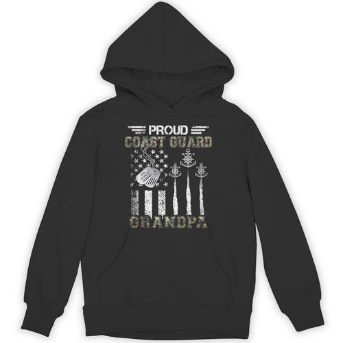 Proud Coast Guard Grandpa US Coast Guard Graduation Grandpa Unisex Hoodie - Best Gift Smart