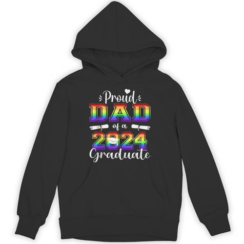 Proud Dad Of 2024 Graduate Class 2024 Graduation Family Unisex Hoodie - Best Gift Smart