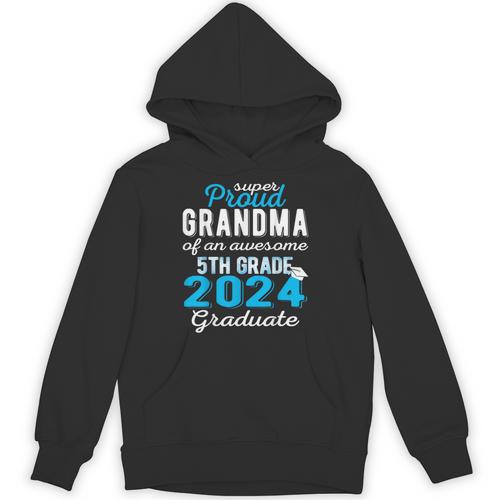 Proud Grandma Of 5th Grade Graduate 2024 Family Graduation Unisex Hoodie - Best Gift Smart