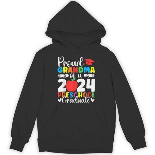 Proud Grandma Of Class Of 2024 Preschool Graduate Graduation Unisex Hoodie - Best Gift Smart