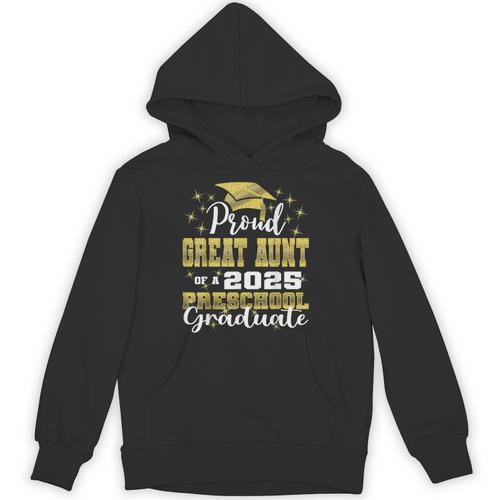 Proud Great Aunt Of Preschool Graduate 2025 Graduation Unisex Hoodie - Best Gift Smart