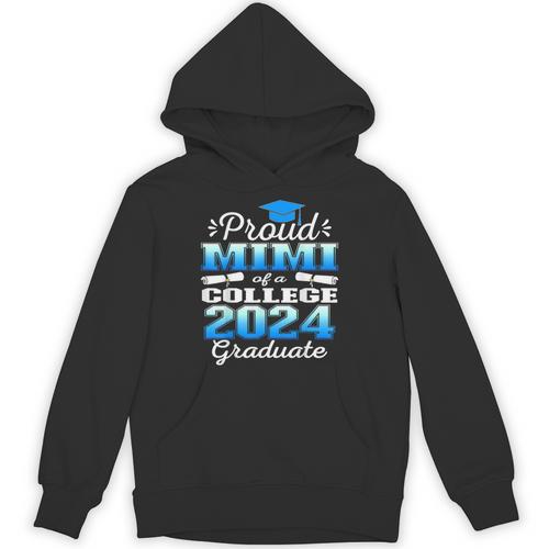 Proud Mimi Of 2024 College Graduate Family 24 Graduation Unisex Hoodie - Best Gift Smart