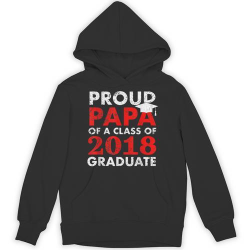 Proud Papa Of A Class Of 2018 Graduate Shirt Graduation Unisex Hoodie - Best Gift Smart