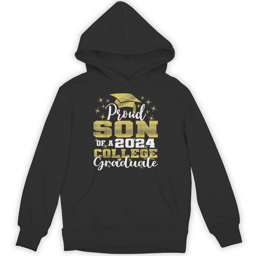 Proud Son Of 2024 College Graduate Family 24 Graduation Unisex Hoodie - Best Gift Smart