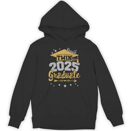 Proud Twin Of a 2025 Graduate Team 25 Senior Graduation Unisex Hoodie - Best Gift Smart