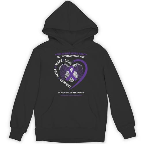 Purple In Memory Of My Dad Pancreatic Cancer Awareness Unisex Hoodie - Easessy