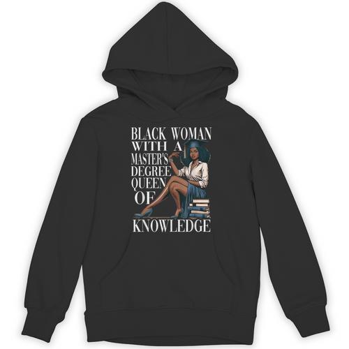 Queen Masters Degree Graduation Educated Melanin Grad Unisex Hoodie - Best Gift Smart