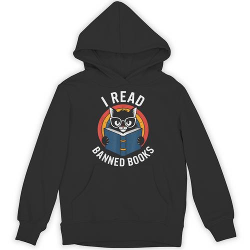 I Read Banned Books For Men Women Cat Banned Books Unisex Hoodie - Bookorys CA