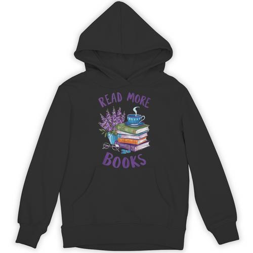 Read More Books Floral Book Reader Art Reading Lover Quote Unisex Hoodie - Bookorys
