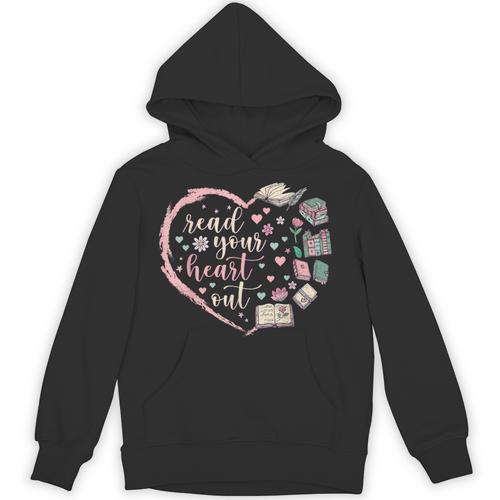 Read Your Heart Out Valentines Teacher Reading Book Lover Unisex Hoodie - Bookorys