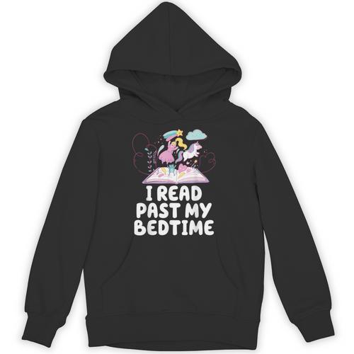 I Read Past My Bedtime Reading Unicorn Book Lover Unisex Hoodie - Bookorys DE