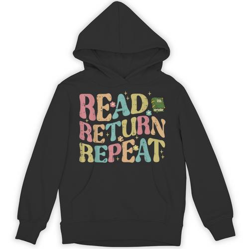 Read Return Repeat Read Reading Book Librarian Men Women Unisex Hoodie - Bookorys DE