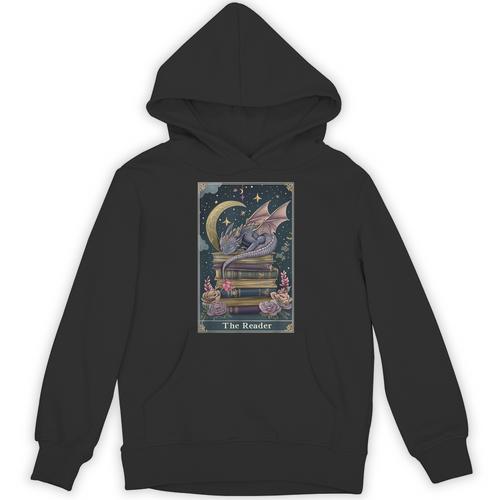 The Reader Tarot Card Book Dragon Romantasy Fantasy Bookish Unisex Hoodie - Bookorys
