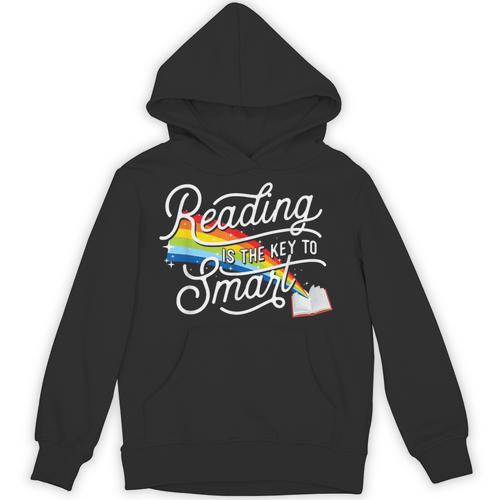 Reading Is The Key To Smart Book Lover Bookworm Reader Unisex Hoodie - Bookorys