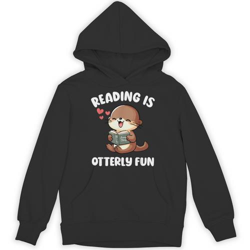 Reading Is Otterly Fun Otter Bookworm Book Lover Librarian Unisex Hoodie - Bookorys UK
