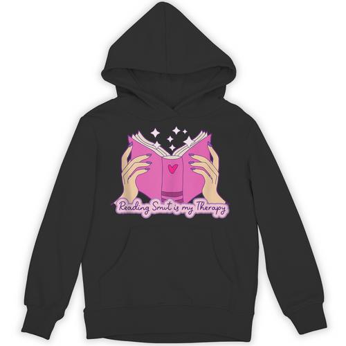 Reading Smut Is My Therapy Romance Book Reader Humor Unisex Hoodie - Bookorys CA