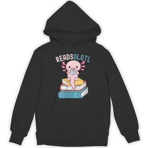 Reads Alotl Shirt Kids Readsolotl Read Axolotl Shirt Books Unisex Hoodie - Bookorys