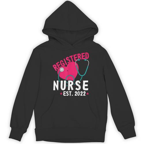 Registered Nurse Est 2022 Nursing Student RN Fun Graduation Unisex Hoodie - Best Gift Smart