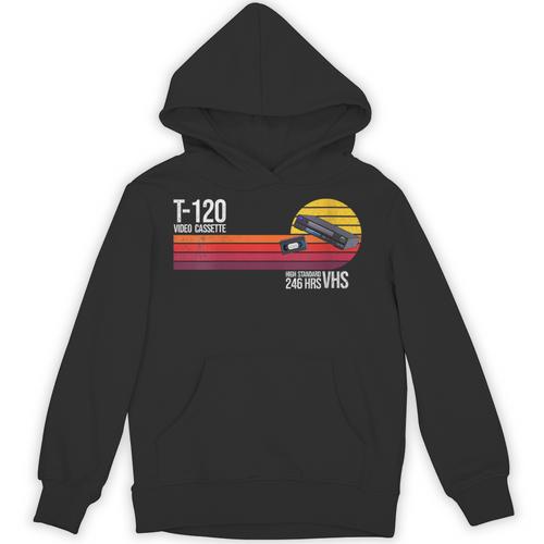 Retro 80's 90's Music Nostalgia Video Cassette Tape VHS Unisex Hoodie - Figerry