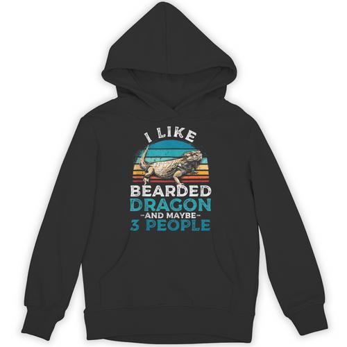 Retro Bearded Dragon Introvert For Lizard Lovers Unisex Hoodie - Raresse