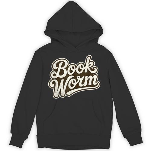Retro Book Worm Reading For Book Lovers Unisex Hoodie - Bookorys UK