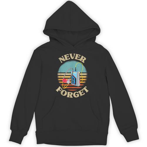 Retro Cassette Player Never Forget Nostalgia Vintage Unisex Hoodie - Figerry