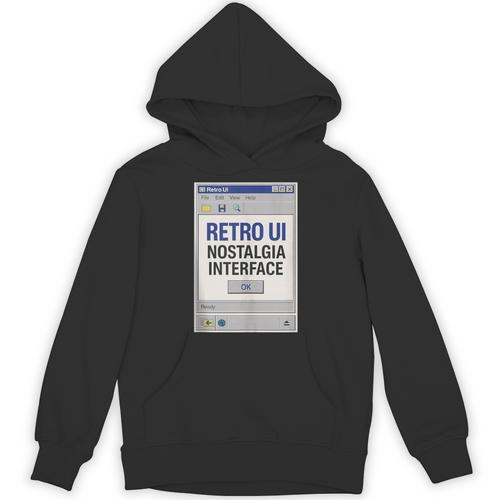Retro Computer Dialog Box 90s Desktop Interface Nostalgia Unisex Hoodie - Figerry