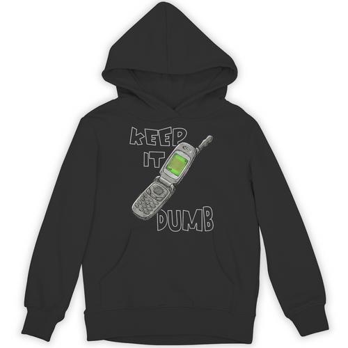 Retro Dumb Flip Phone Vintage 90s Y2K Tech Nostalgia Unisex Hoodie - Figerry