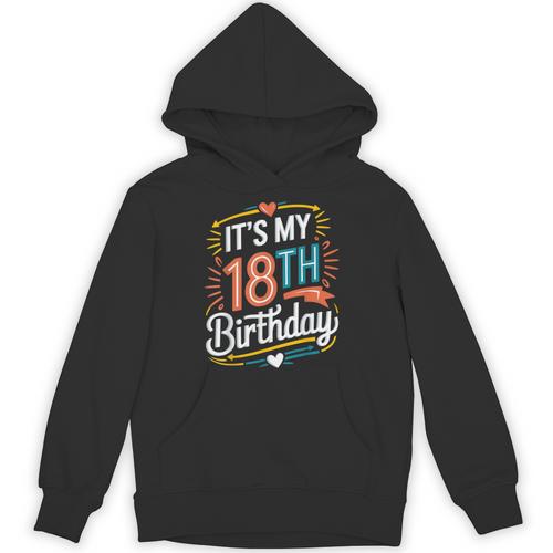 Retro It's My 18th Birthday Boho Nostalgia Women Kids Unisex Hoodie - Figerry