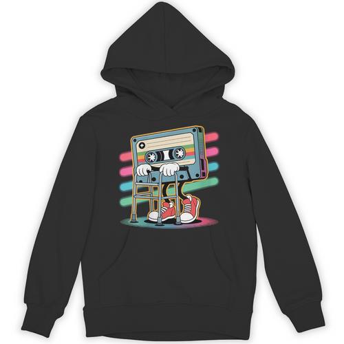 Retro Old Cassette Tape Cartoon With Walker Nostalgia Unisex Hoodie - Figerry