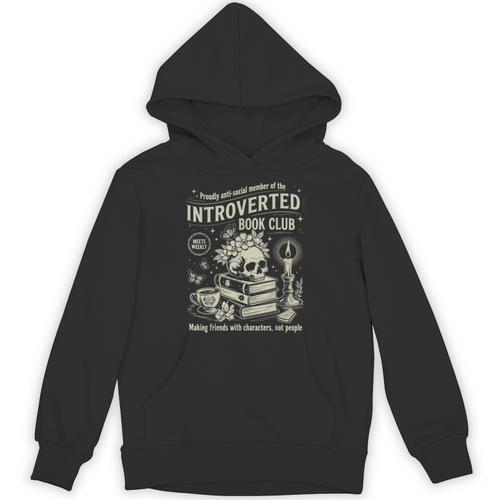 Retro Proud Anti Social Member Of Introverted Book Club Unisex Hoodie - Bookorys DE