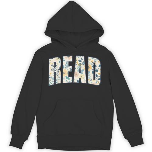 Retro Read Floral Reading Bookworm Librarian Book Lover Unisex Hoodie - Bookorys