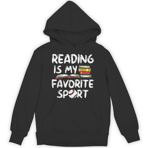 Retro Reading Is My Favorite Sport Baseball World Book Day Unisex Hoodie - Bookorys DE