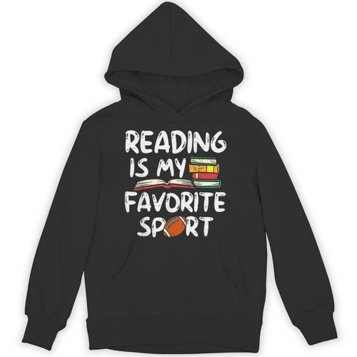 Retro Reading Is My Favorite Sport Football World Book Day Unisex Hoodie - Bookorys UK