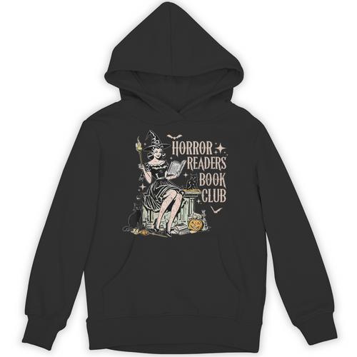 Retro Scary Horror Readers Book Club Spooky Halloween Unisex Hoodie - Bookorys