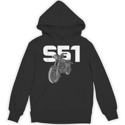 Retro Simme Moped Nostalgia Eastern Block Schwalbe Driver DDR Unisex Hoodie - Figerry