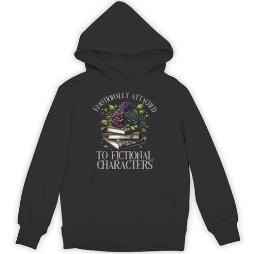 Romance Book Shirt Emotionally Attached Fictional Characters Unisex Hoodie - Bookorys UK