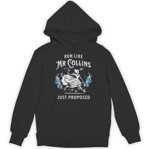Run Like Mr Collins Just Proposed Books And Running Unisex Hoodie - Bookorys